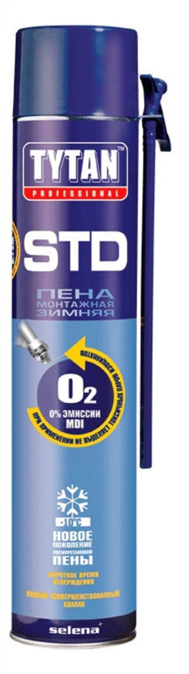 фото Пена монтажная tytan professional std o2 зимняя, 750 мл