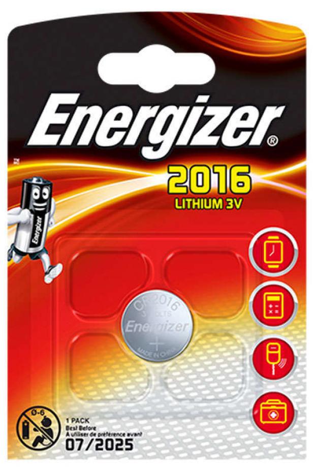 

Батарейка литиевая Energizer CR2016, 1 шт