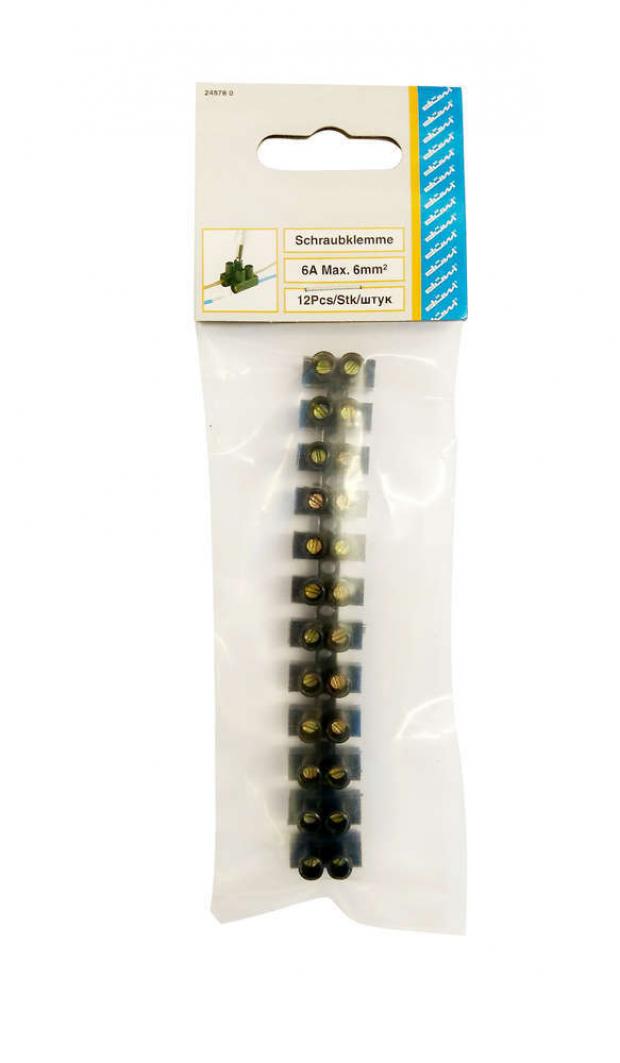 Клемма винтовая duwi Терминал 12-полюсная для провода 4 мм2 1 шт 53₽