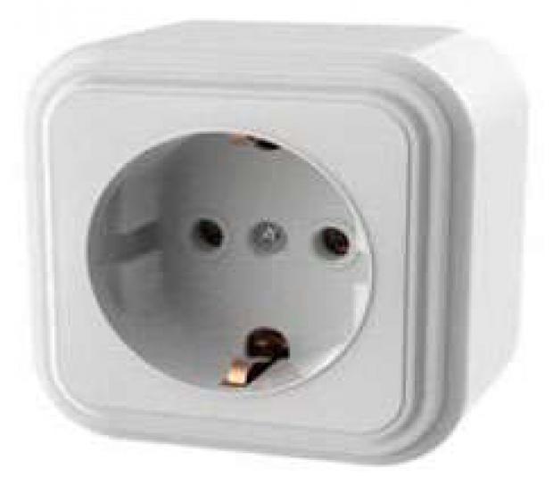 Розетка duwi Palazzo скрытой проводки с заземлением 1-местная слоновая кость 74₽