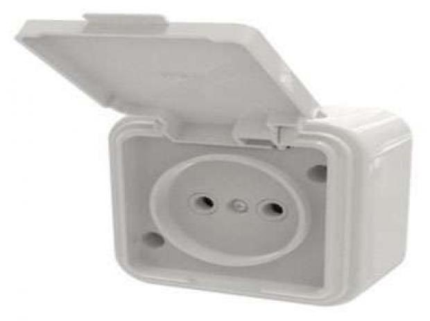 Розетка duwi Palazzo скрытой проводки без заземления 1-местная с крышкой слоновая кость 87₽