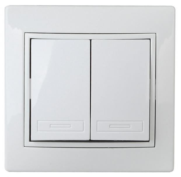 Выключатель двойной Intro Plano 1-104-01 10А-250В СУ 81₽