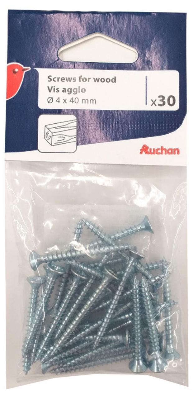 

Набор саморезов по дереву Auchan Красная Птица 4Х40, 30 шт