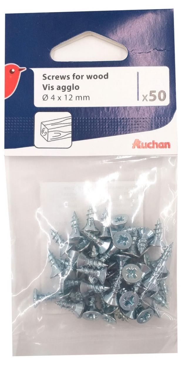 

Набор саморезов по дереву Auchan Красная Птица 4х12, 50 шт