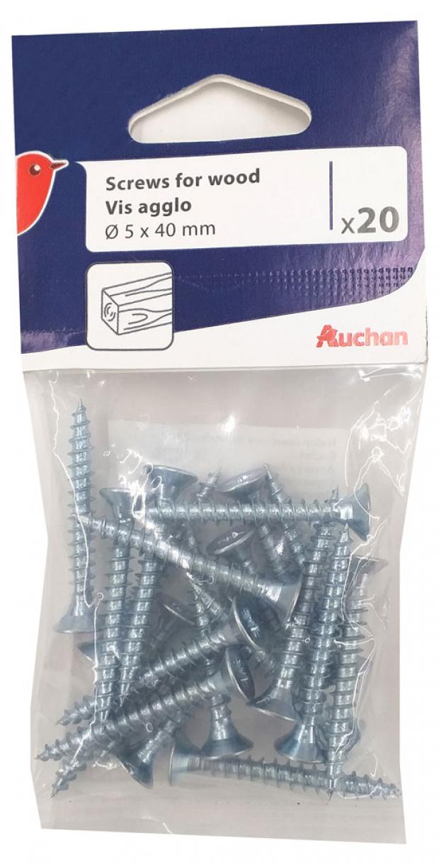 

Набор саморезов по дереву Auchan Красная Птица 5х40, 20 шт