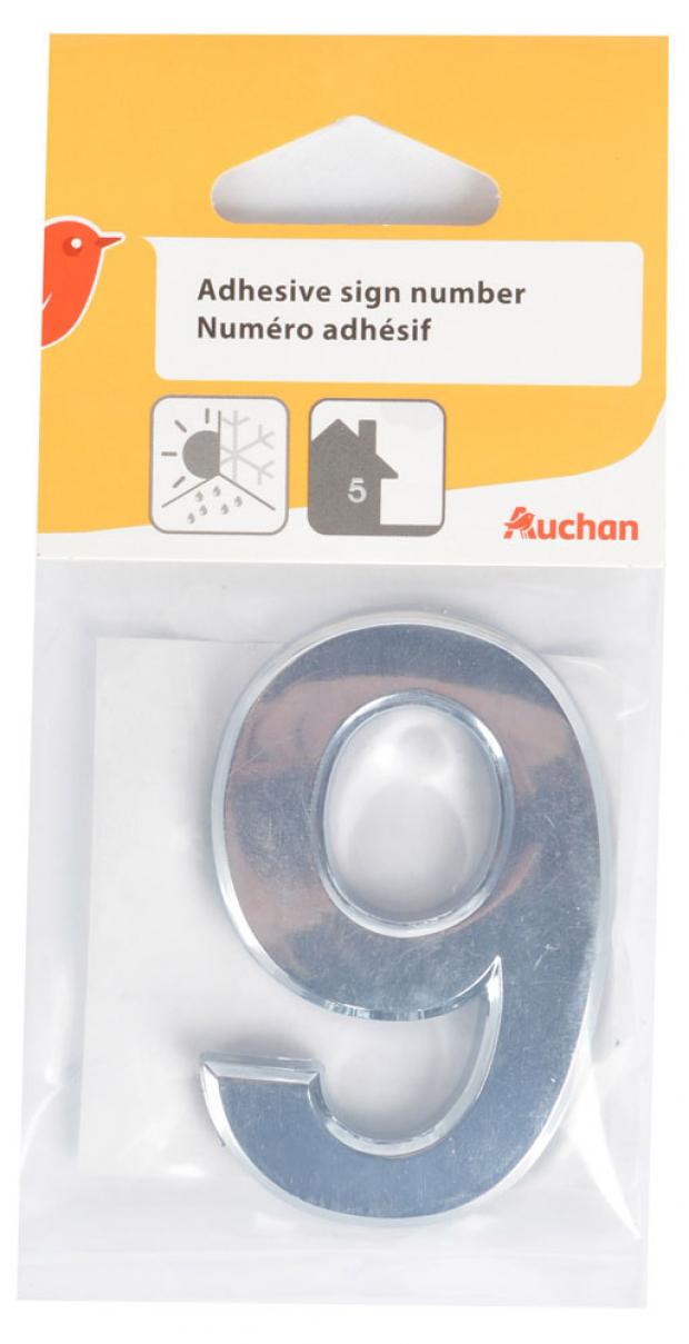 

Цифра 9 на дверь Auchan Красная Птица