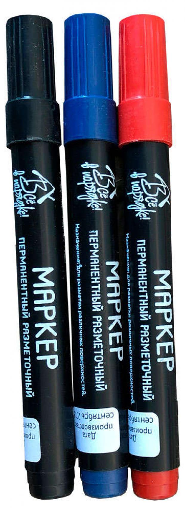 Маркер перманентный разметочный односторонний в ассортименте 1 шт 31₽