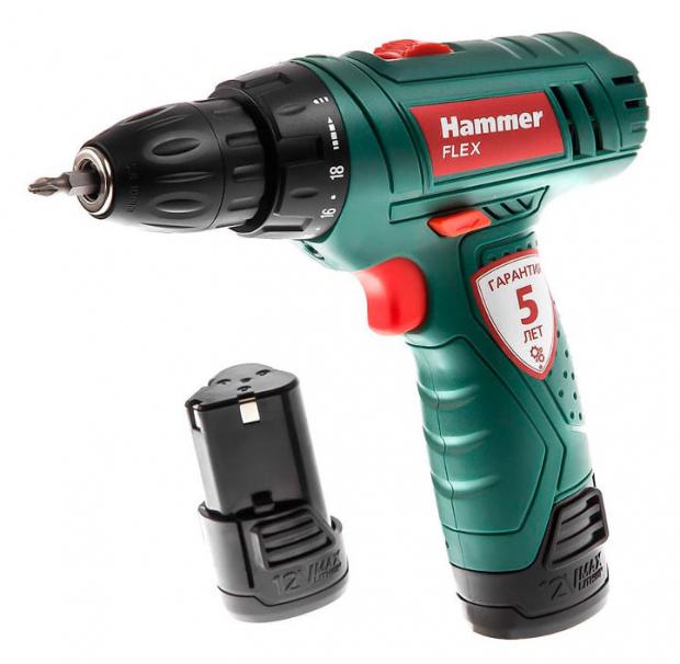 

Дрель аккумуляторная Hammer Flex ACD12/2LE