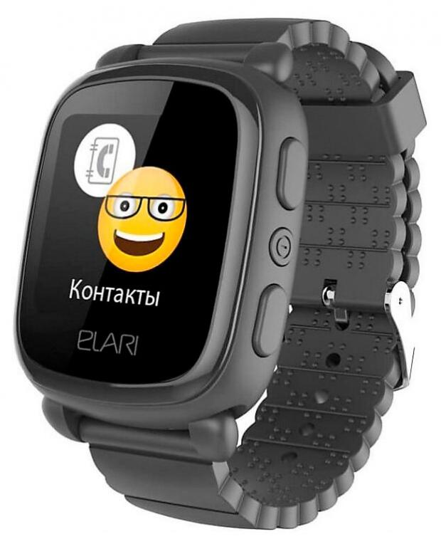 

Часы детские Elari Kid Phone 2 с GPS трекером черные