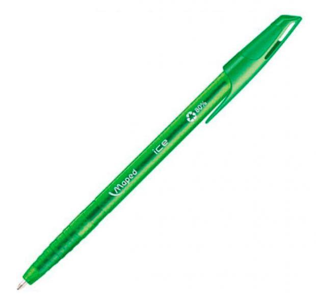

Ручка шариковая Maped Green Ice зелёная