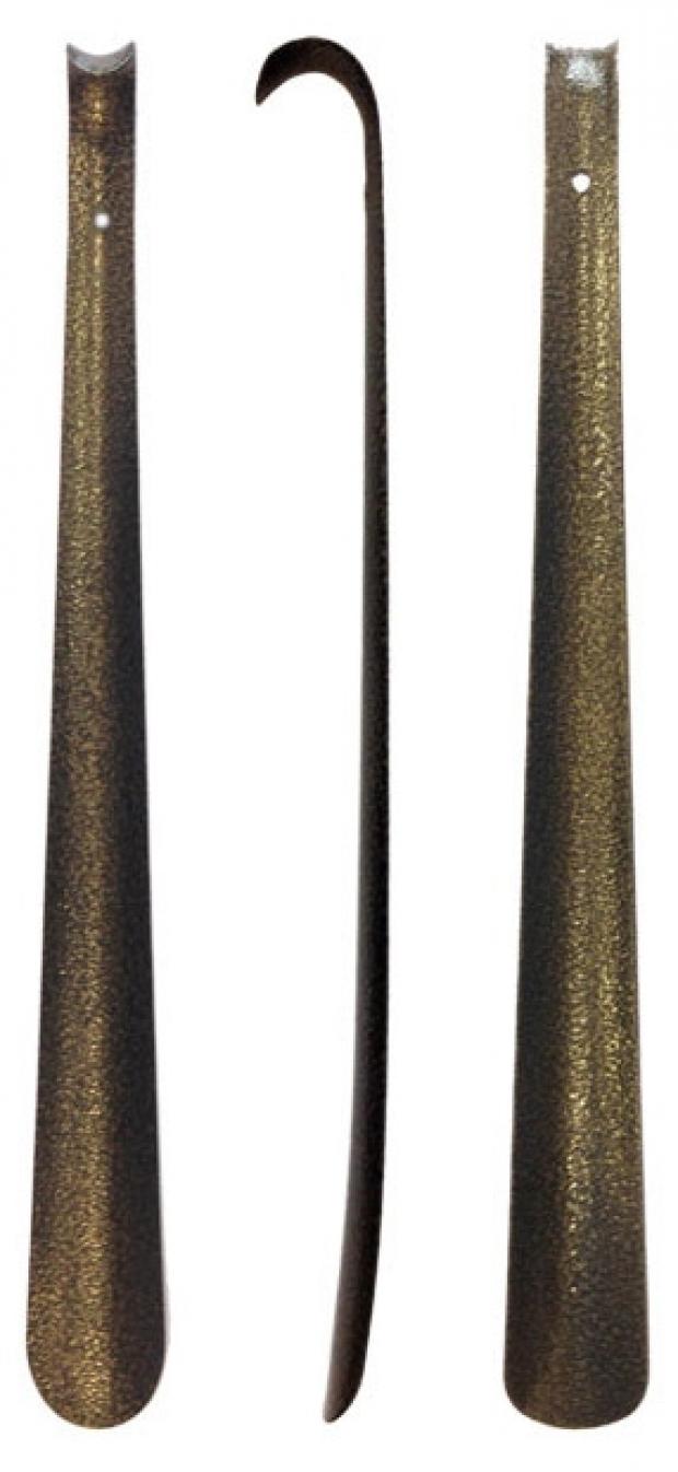 Ложка для обуви металлическая бронзовая 70 см 300₽