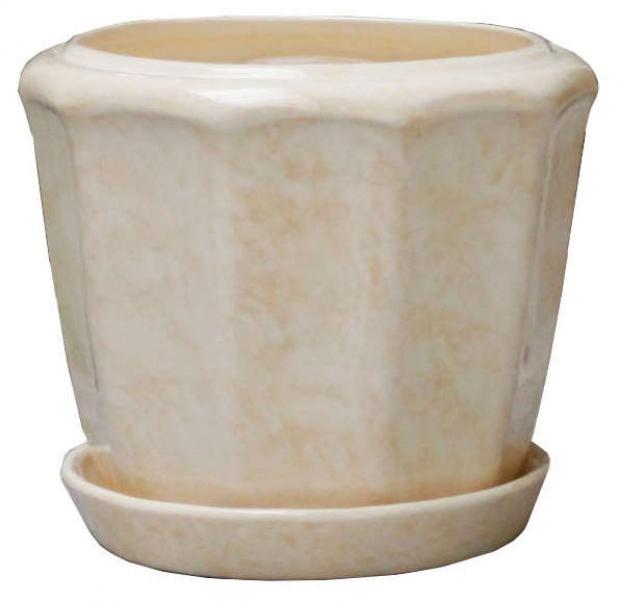 Горшок керамический бежевый 18х19 см 25 л 308₽