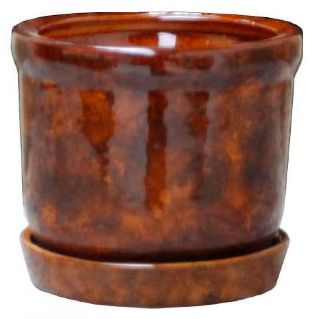 Горшок керамический коричневый 14 см 12 л 217₽