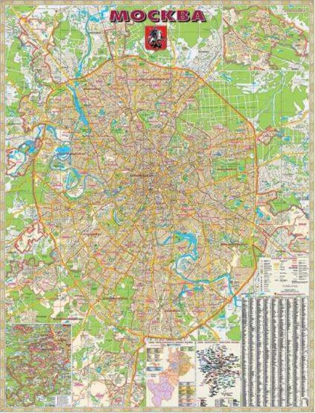 

Карта Москвы административная