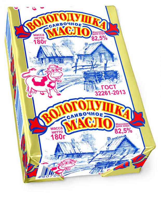 

Масло сливочное «Вологодушка» 82,5%, 180 г