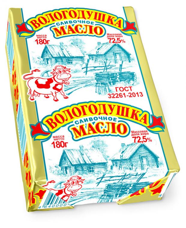 

Масло сливочное «Вологодушка» 72,5%, 180 г