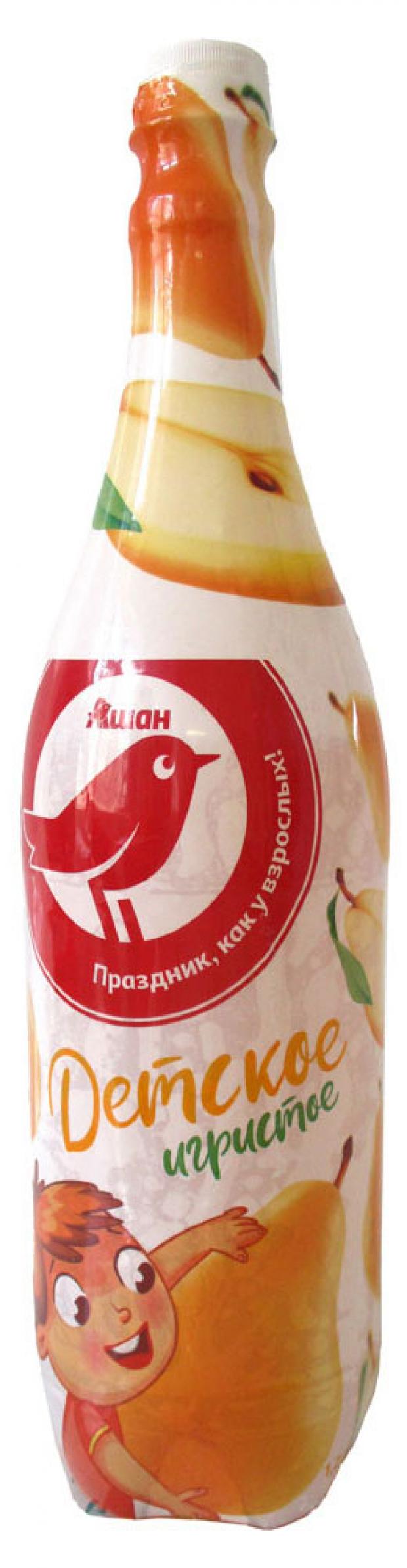 Напиток газированный АШАН Шампанское детское Груша 12 л 55₽