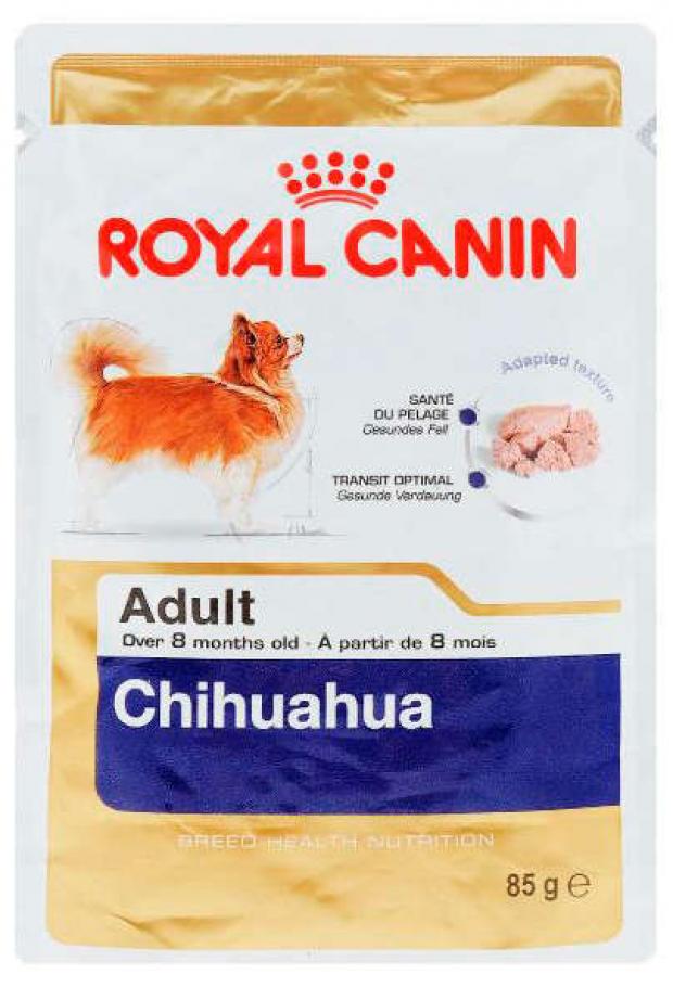 

Корм для собак Royal Canin Chihuahua Adult паштет для щенков чихуахуа, 85 г
