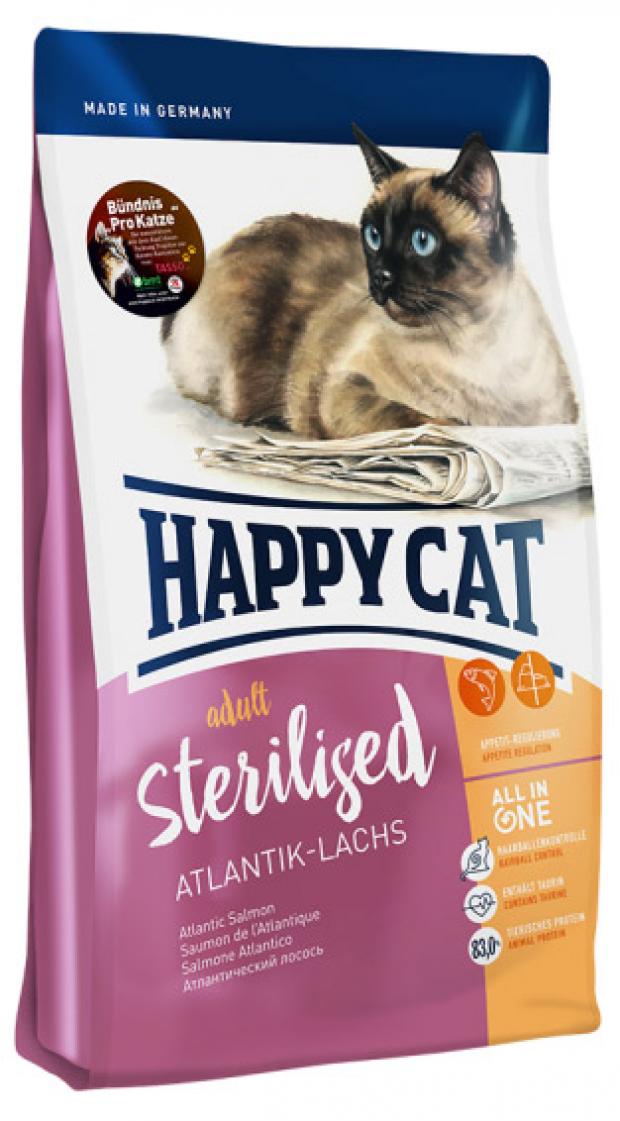 

Сухой корм для кошек Happy Cat Sterilised с лососем, 1,4 кг
