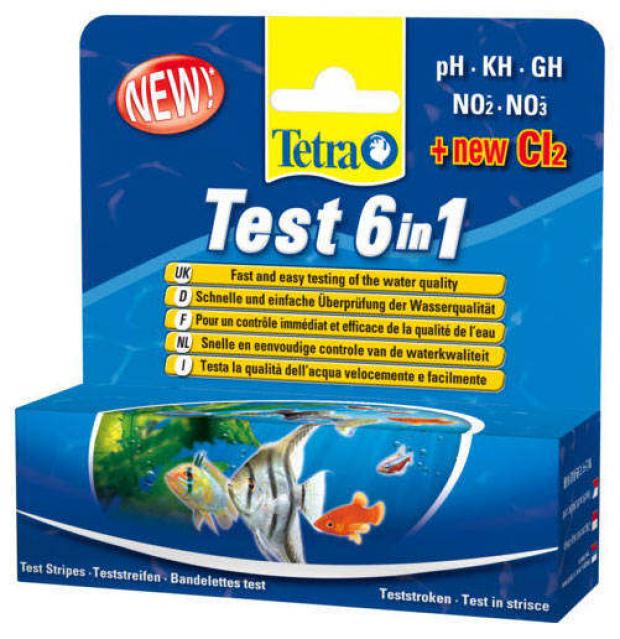 

Тест для пресной воды Tetra 6 в 1 полоски, 25 шт
