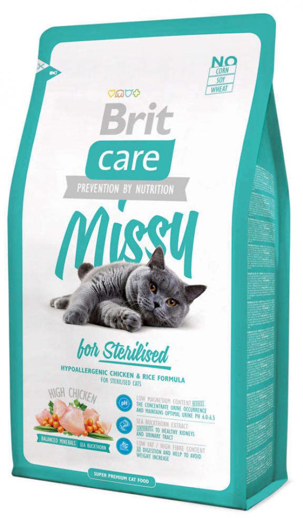 

Сухой корм для кастрированных котов и стерилизованных кошек Brit Care курица рис, 2 кг