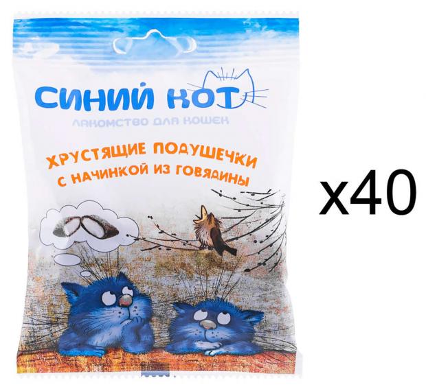 

Лакомство для кошек TiTBiT Синий кот подушечки с говядиной, 30 г