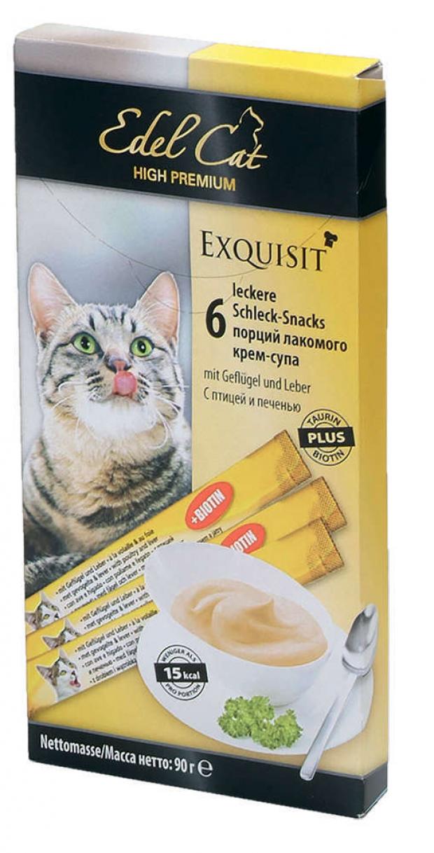 

Лакомство для кошек Edel Cat крем-суп птица печень, 6х15 г