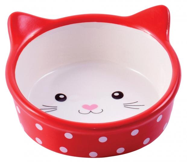 Миска для кошек КерамикАрт кошачья мордочка розовая керамика 250 мл 186₽