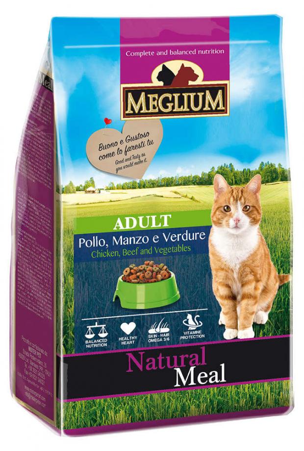 

Сухой корм для кошек Meglium Neutered говядина курица и овощи, 400 г