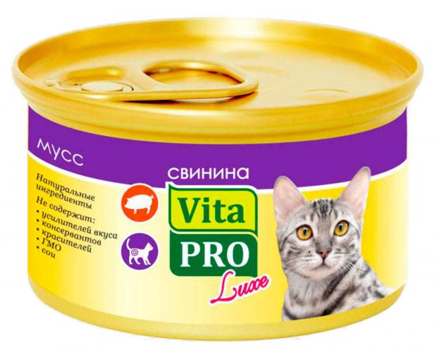 

Консервы для кошек Vita Pro Luxe для стерилизованных пород свинина, 85 г