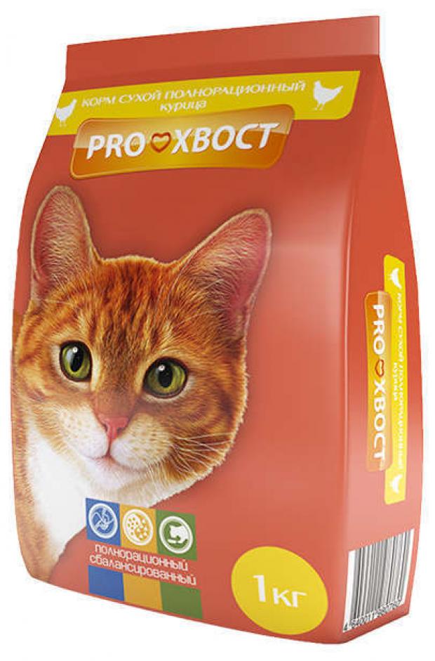 Сухой корм для кошек ProХвост с курицей 1 кг 137₽