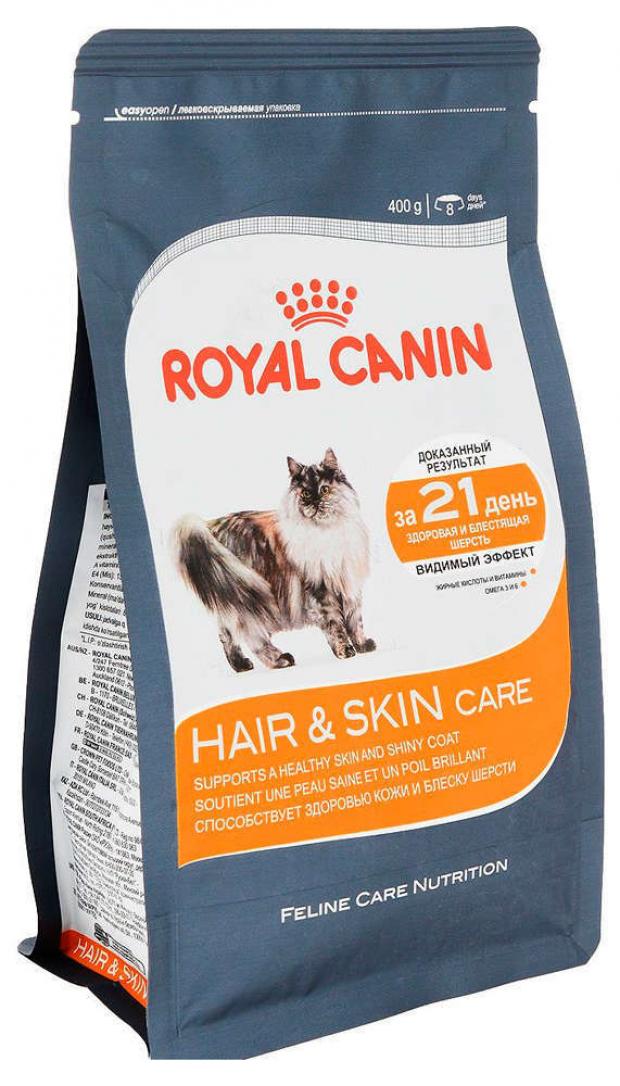 Сухой корм для кошек Royal Canin Hair & Skin Care с нежной кожей, 400 г