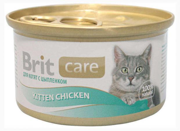 

Консервированный корм для котят Brit Care с цыпленком, 80 г