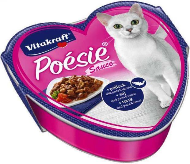 

Корм для кошек Vitakraft Poesie сайда в томатном соусе, 85 г