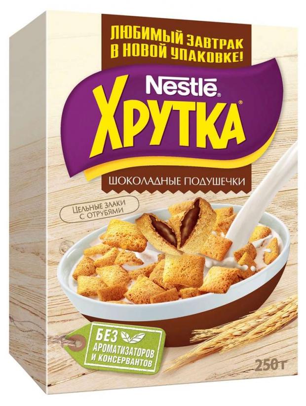 Подушечки Nestle Хрутка с шоколадной начинкой 250 г 75₽
