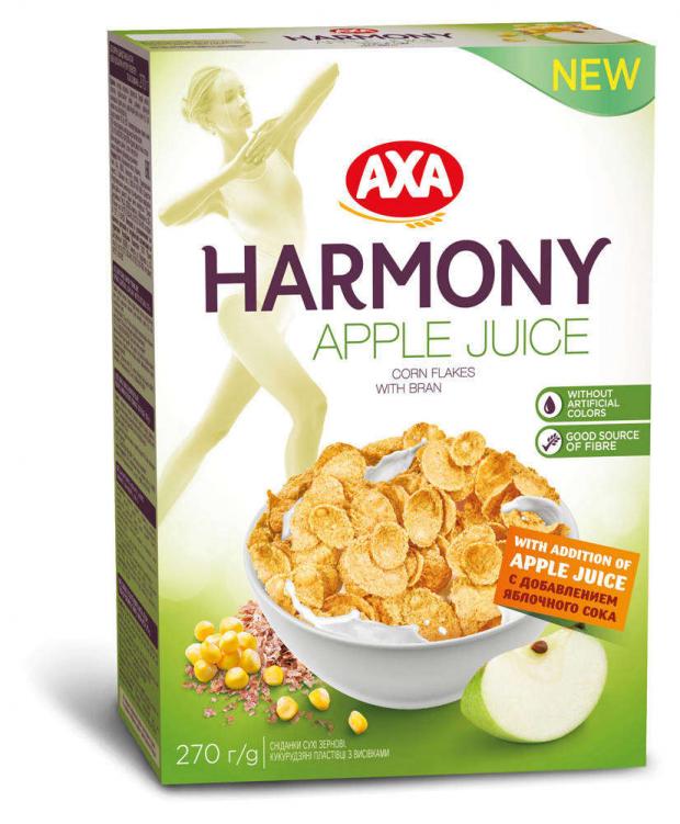 Хлопья AXA HARMONY кукурузные с отрубями, 270 г