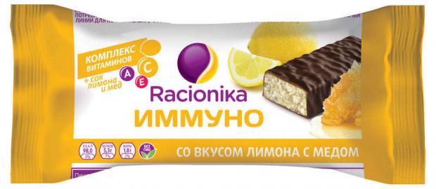 Батончик Racionika Иммуно со вкусом лимона с медом, 30 г