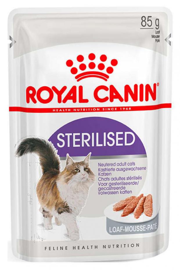 

Корм для стерилизованных кошек и котов Royal Canin Sterilised паштет, 85 г