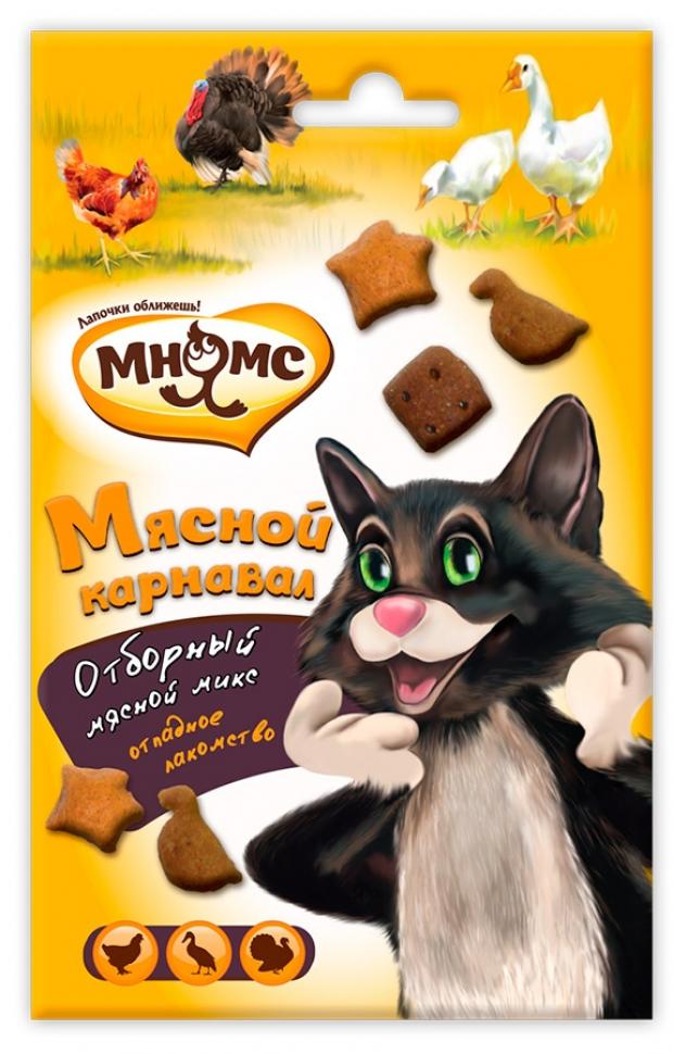 Лакомство для кошек Мнямс Мясной карнавал утка индейка и курица 50 г 69₽