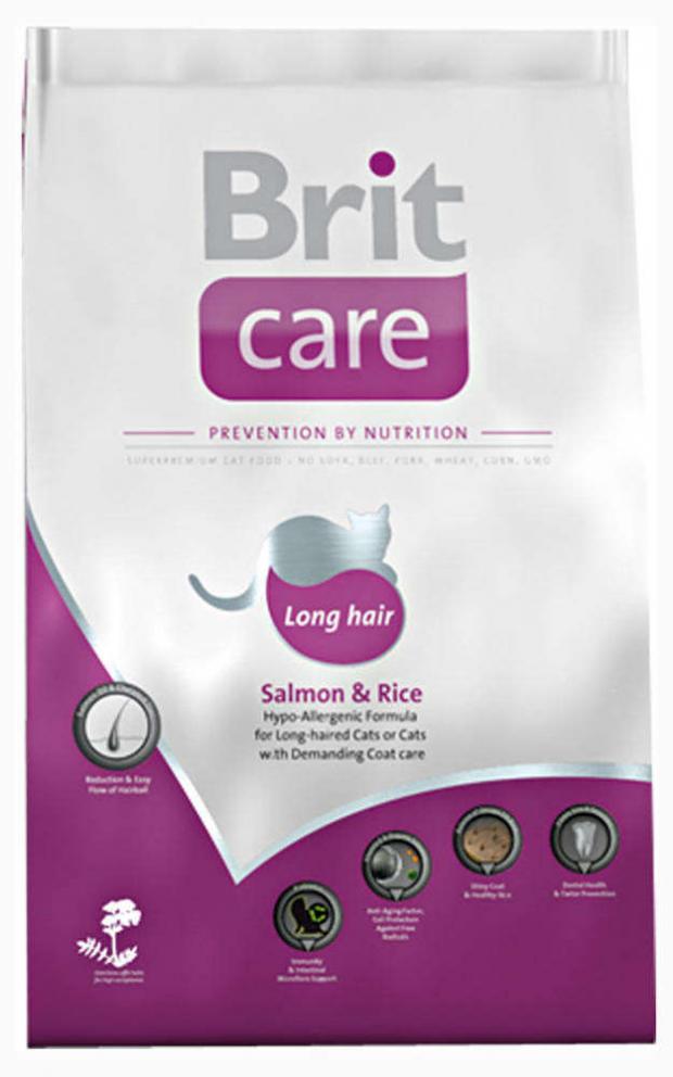 

Сухой корм для кошек Brit Care для ухода за кожей и шерстью лосось, 400 г
