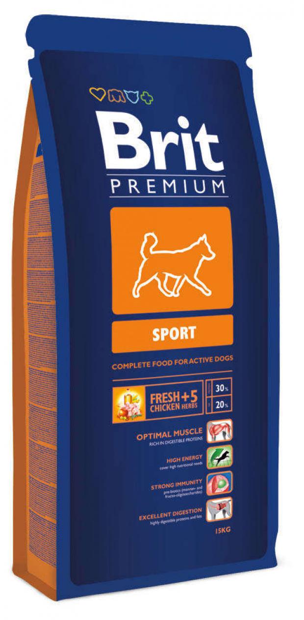 

Сухой корм для собак Brit Premium Sport для активных пород курица, 15 кг