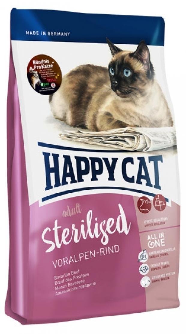 

Сухой корм для стерилизованных кошек Happy Cat Sterilised c говядиной, 1,4 кг