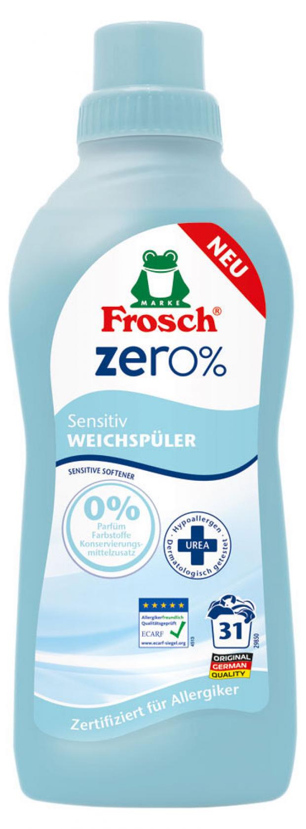 

Ополаскиватель для белья Frosch Zero Sensitive гипоаллергенно, 750 мл