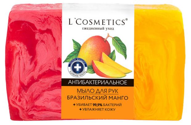 

Мыло косметическое L'Cosmetics Бразильский манго с антибактериальным комплексом ручная работа, 100 г