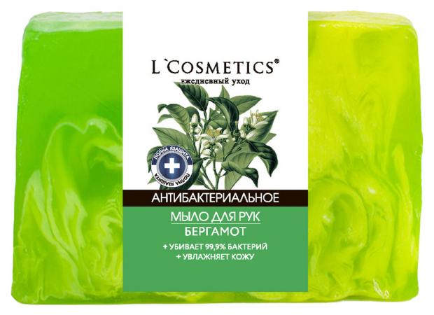 

Мыло косметическое L'Cosmetics Бергамот с антибактериальным комплексом ручная работа, 100 г