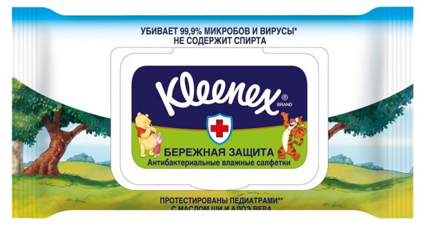 

Влажные салфетки Kleenex Дисней антибактериальные, 40 шт