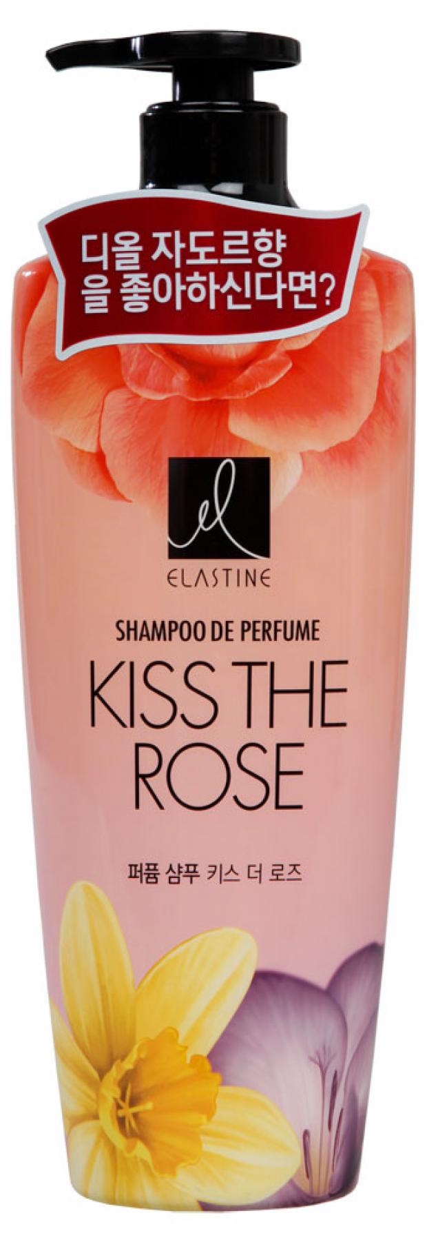 

Шампунь для волос Elastine Perfume Kiss the rose парфюмированный для всех типов волос, 600 мл