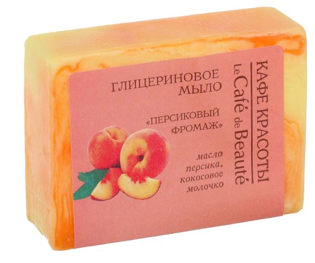 

Мыло туалетное «Кафе Красоты» Персиковый фромаж глицериновое, 100 г