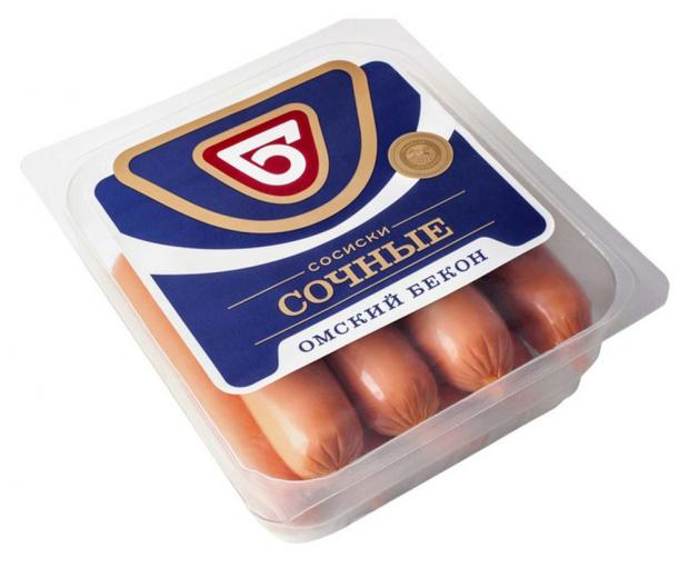 

Сосиски из мяса птицы «Омский бекон» Сочные, 470 г