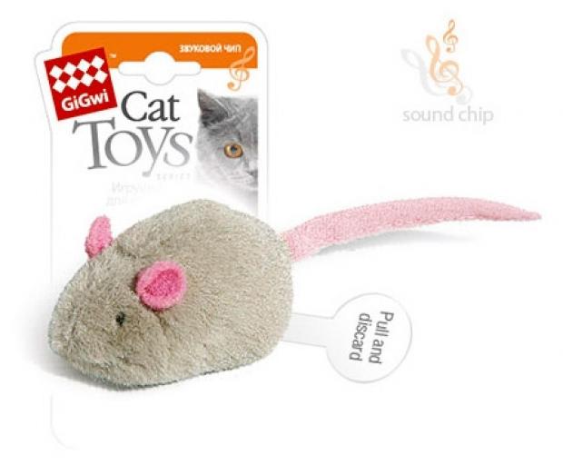 

Игрушка для кошек GiGwi мышь с электронным чипом, 6 см